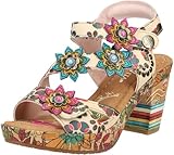 SAVOIR-FAIRE EXCEPTIONNEL : Chaque paire témoigne du souci du détail qui fait la renommée de Laura Vita. Les surfaces texturées et les appliqués minutieusement réalisés démontrent un savoir-faire supérieur et font de ces sandales un produit durable et de haute qualité pour une clientèle exigeante.