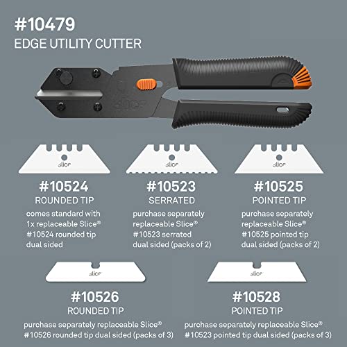 Slice 10479, Edge Cutter, Industrial Grade, Steel Handle, Soft Grips, Ceramic Blade, Finger Friendly, Lasts 11x as Long as Metal, Blade Storage by Slice - Image 6