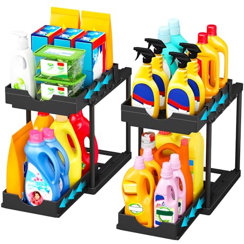TidyTrove 2 Stück Küchen Organizer Unter Waschbecken Regal 22x 35,7X 39cm – Ansicht 1