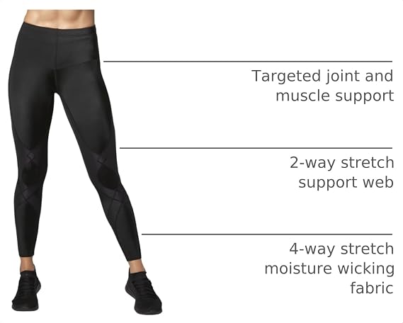 CW-X Women's Stabilyx Mid Rise Compression Tights, 125809A