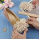 FINGERINSPIRE 2 Stück 3D Blumen Schuhclips 8x11cm Abnehmbare Florale Schuhschnallenclips 3D Stoffblumen Schuhclips Blumen Schuhschnallen Dekor Charms Künstlicher Blumen Schuhclip Für High