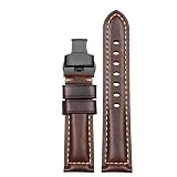 YCQYM Cinturino per Orologio in Pelle per Cinturino Jazzmaster Khaki Aviation con Catena per Orologio da Uomo con Fibbia a Farfalla