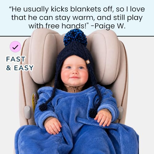 Image of Buckle Me Baby Car Seat Blanket - Wearable Car Seat Blankets for Babies - Carseat Blanket Made from Cozy Warm Sherpa