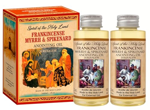 Frankincense Myrrh & Spikenard Anointing Oil from Holy Land Blessed