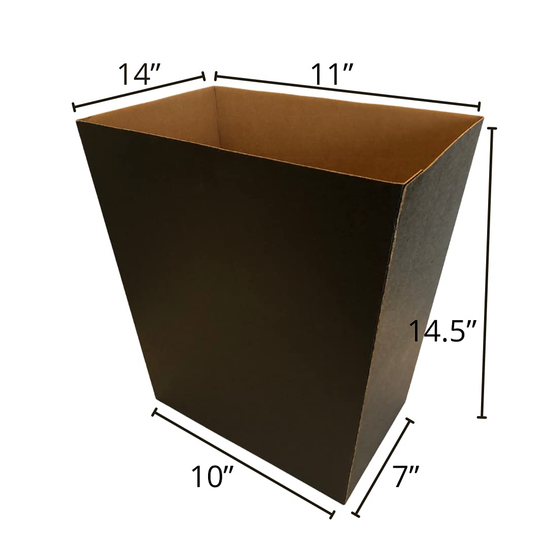 Tellurian - Touch Free No Touch, Eco Friendly Trash Can Wastebasket - Classic Pak (25 Units), Black, Classic 25 Wastebasket Pack (EC_TELLURIAN_25)