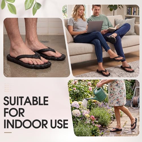 Image of Cuffbow 4 Pairs Foldable Flip Flops for Women Men Travel with 4 Pcs Bag Non Slip Quick Dry Lightweight Disposable Shower Shoes Slippers Thong Sandal Beach Bathroom Camping