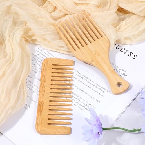 Peine de Madera para Barba y Cabello 2 Piezas miniatura 4