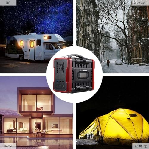 Gerador De Energia Portátil Bateria De Lítio Solar 220V 200W, Silencioso, Adequado para Camping e Pa