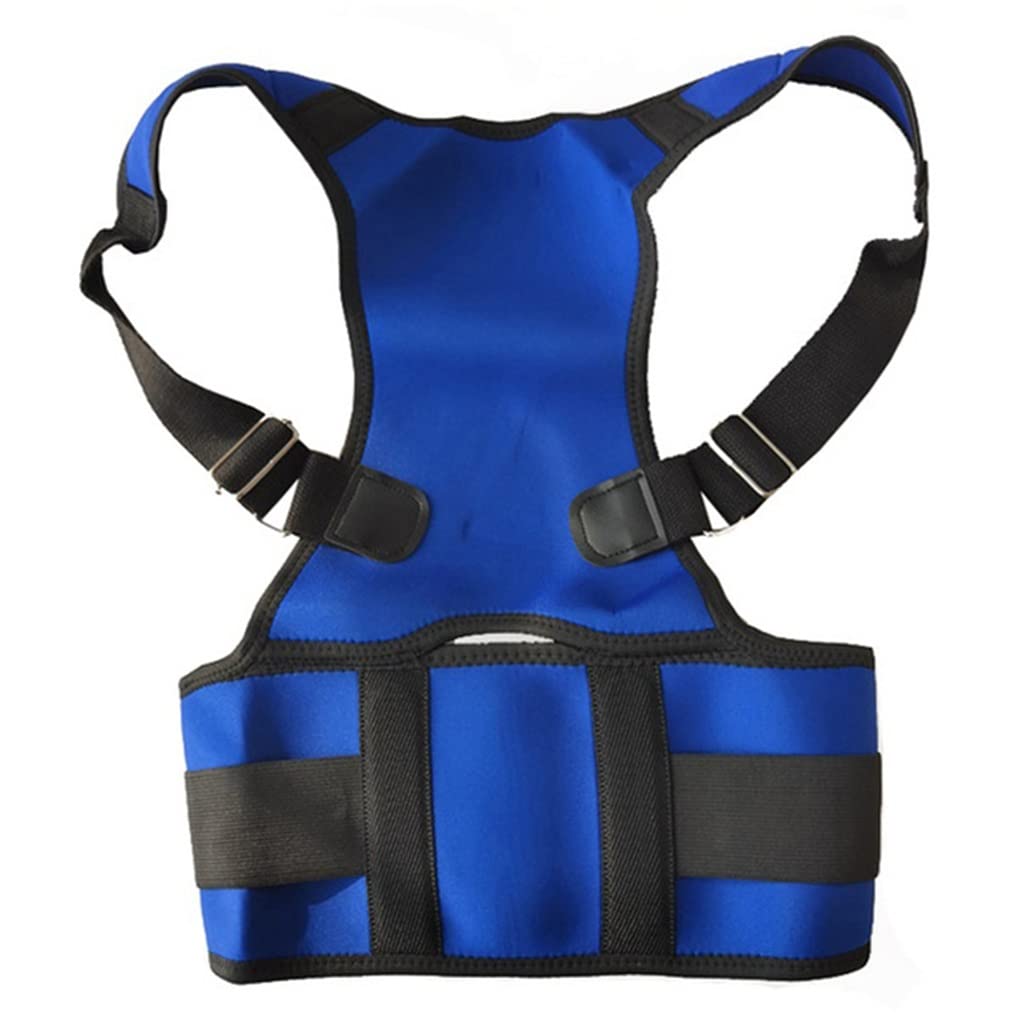 Correttore di postura corsetto cintura di sostegno schiena cintura lombare ortopedica corsetto lombare, stecca di postura (colore: blu, dimensioni: codice S) Good