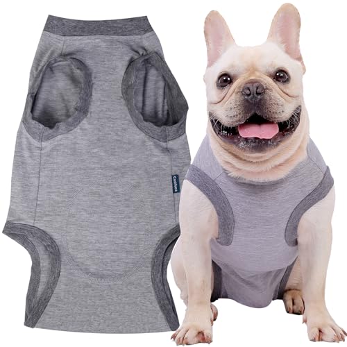 Image of Dog Surgical Recovery Suit, After Spay Abdominal Wounds Post Surgical Suit for Dogs Female Male Dog Onesies, Anti Licking Breathable Dog Shirt