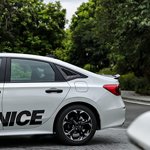 Image of Thenice for 11th Gen Civic Rear Side Window Louvers Racing Style Triangular Window Glass Blinds Compatible with Honda Civic Sedan 2022 2023 2024 2025 2026 -Carbon Fiber Grain