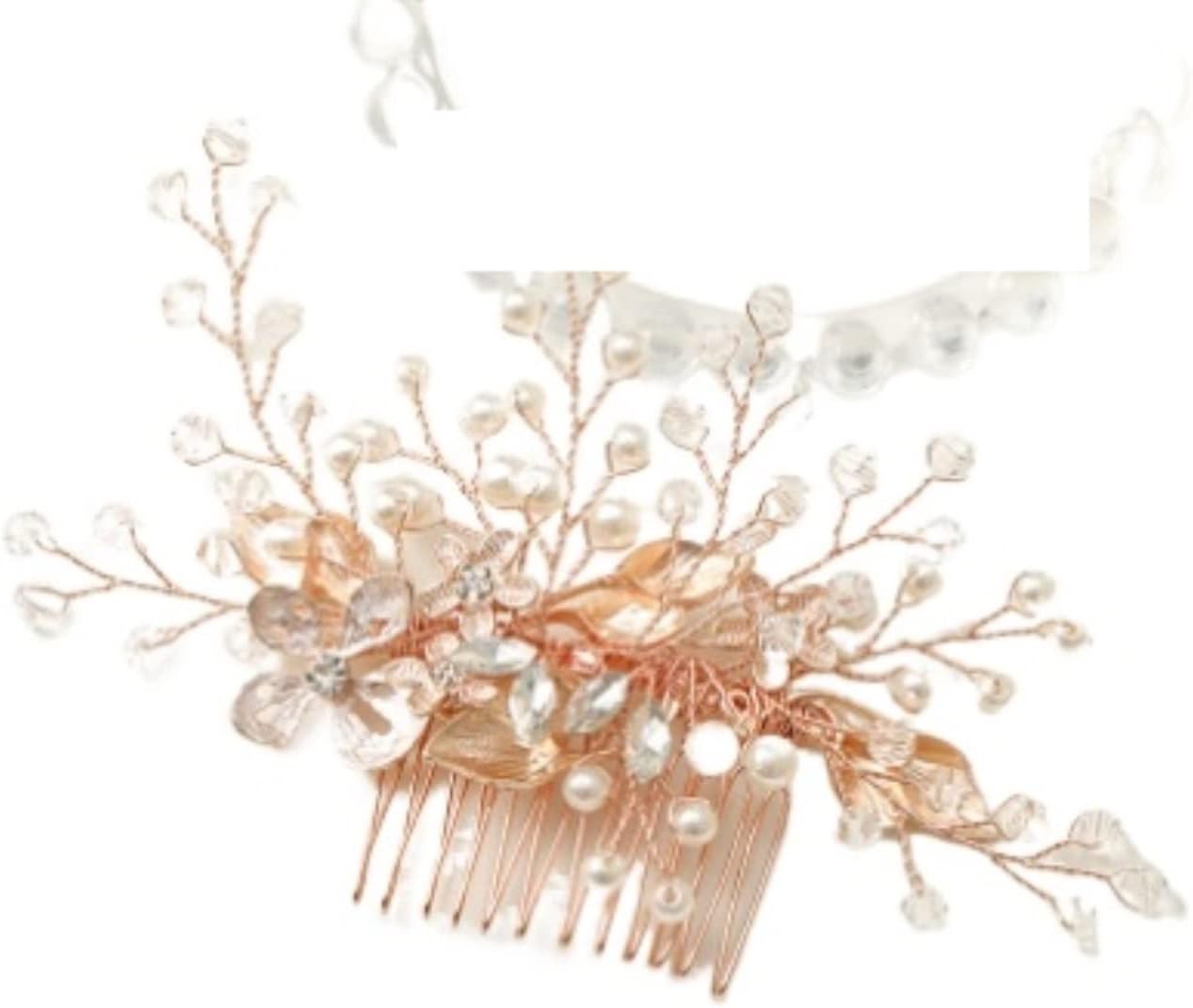 Wedding Hair Comb Hair Side Comb Hair Comb Clip Wedding Hair Comb Bridal Headband Gold Hair Accessory Flower Bridal Wedding Hairband Ladies Bridal Hair Comb Pins Side Comb