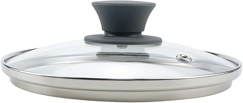 1 tapa de vidrio de 6 pulgadas, tapas de vidrio templado con mango recubierto de silicona, tapa de olla que soporta 392  F (392.0 F) para sartén,
