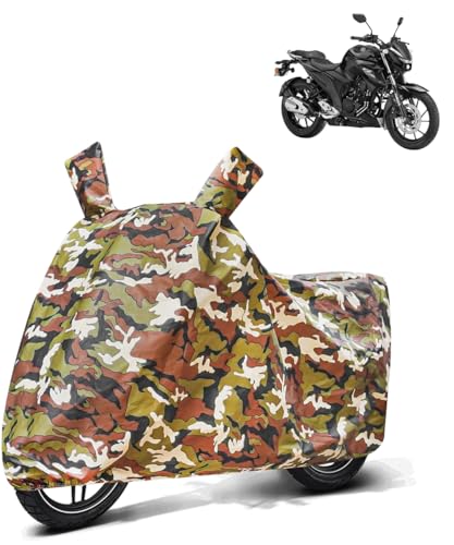 Image of Fabtec Waterproof Bike Cover /Scooty Cover for Yamaha FZ 25 (Jungle Print Two Wheeler Cover)