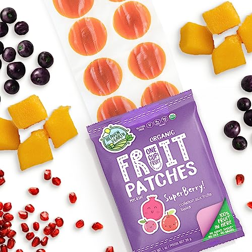 Heaven & Earth Organic Super Berry Fruit Patches (12 Pack) | All Natural Fruit Snack, Real Fruit, Healthy Snack Pack, Fiber Packed, Gluten Free & Vegan #TOP1