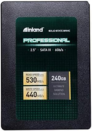 INLAND Professional 240GB SSD 3D NAND SATA III 6Gb/s 2.5" 7mm Internal Solid State Drive (240G)