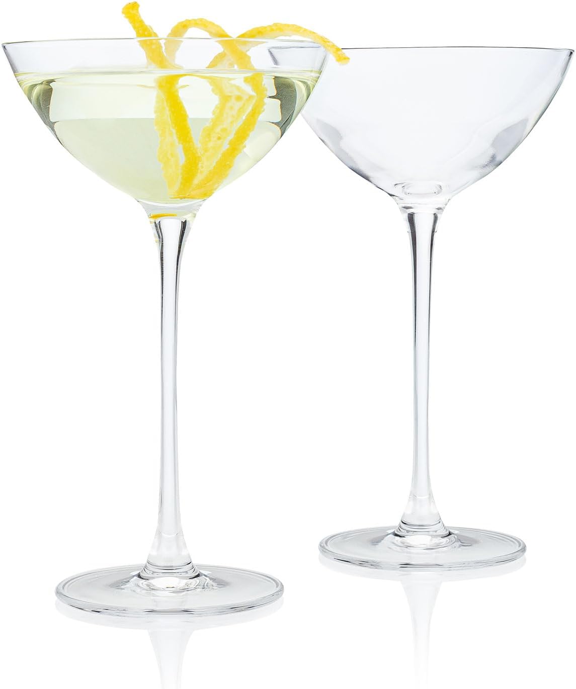 The Coupetini Cocktail Glass - Unique Coupe and Martini Hybrid, 2-Piece Set for Serving Cocktails with Conversation (Gift Box Collection)
