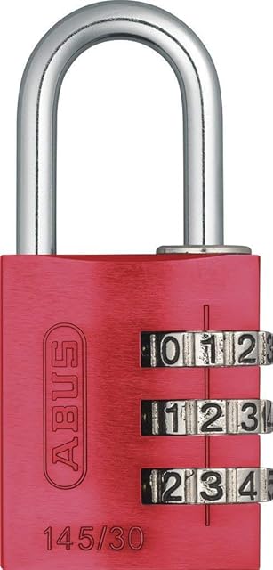 ABUS AB145/30 ROJO Kłódka z Zamkiem Szyfrowym Czerwona 2 x 5 x 10 cm