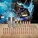 24PCS Welding Tip Kit for 15AK Torch, 0.6mm to 1.2mm Copper Tips with Gas Nozzles and Diffusers, MIG Welding Replacement Accessories