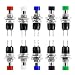 Produktbild UEETEK 12 Stücke 7 MM Montageloch 1A 250 V AC 2 Pins OFF/ON Gewinde SPST Momentary Rast Mini Druckschalter