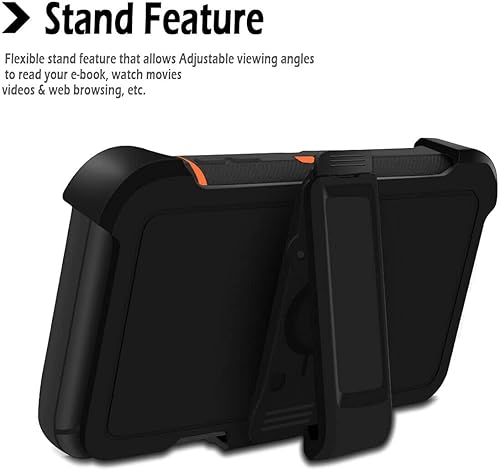 Miniatura 4 de FastSun Funda protectora Defender diseñada para iPhone 13 Pro Max, funda híbrida de doble capa compatible con iPhone 13 Pro Max (Clip+Camo Green)