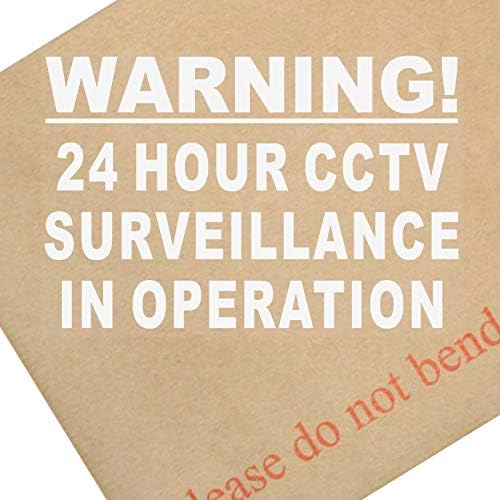 6 x C38 Warning 24 Hour CCTV Surveillance In Operation Stickers Window ...
