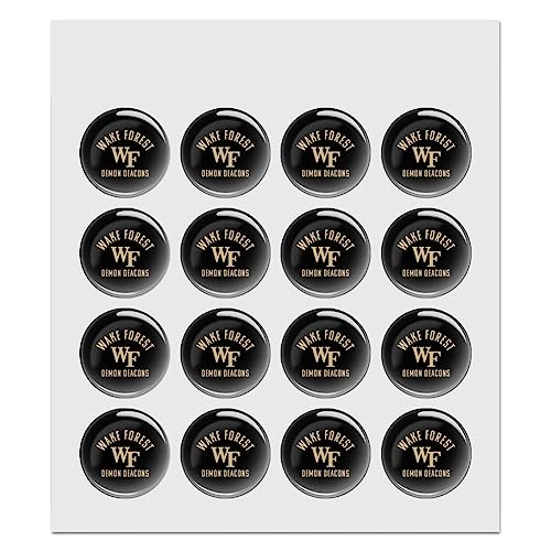 Wake Forest University Demon Deacons Logo 1.0" Puffy Bubble Dome Scrapbooking Crafting Sticker Set