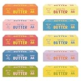 Laffact 100Pcs Book Tracker Bookmarks - Butter Stick Shaped Book Tracker, Yellow Blue Pink Themed Baking Bookmarks, Colorful Reading Page Marker Gift for Bookish Book Lover School Library Supplies