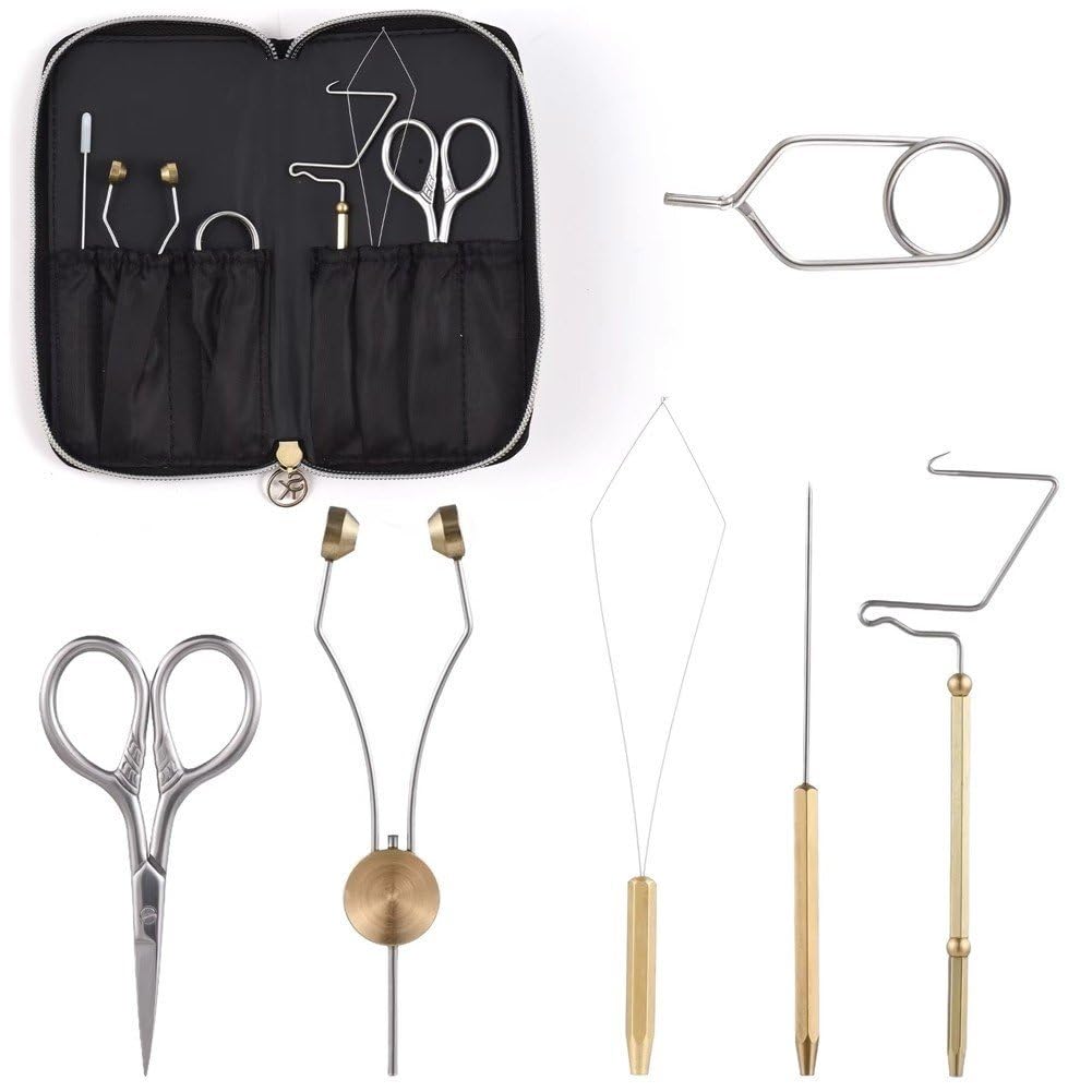 Amazon.co.jp: フライフィッシング タイイングツールキット フライ