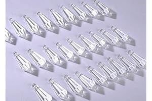 H&D Exquisite 50pcs 38mm Crystal Chandelier Drops: Adorn Your Space with Shimmer and Elegance