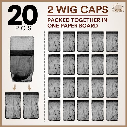 image for Teenitor Wig Caps 20pcs Thin Wig Cap, Wig Caps for Lace Front, Invisib