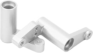 Tbest RC Steering Servo Saver, 2pcs Aluminum Alloy Model Car Upgrade Parts Fit for HPI RS4 Sport 3 RC Car(Silver) Car Model Accessories Model Car Accessories