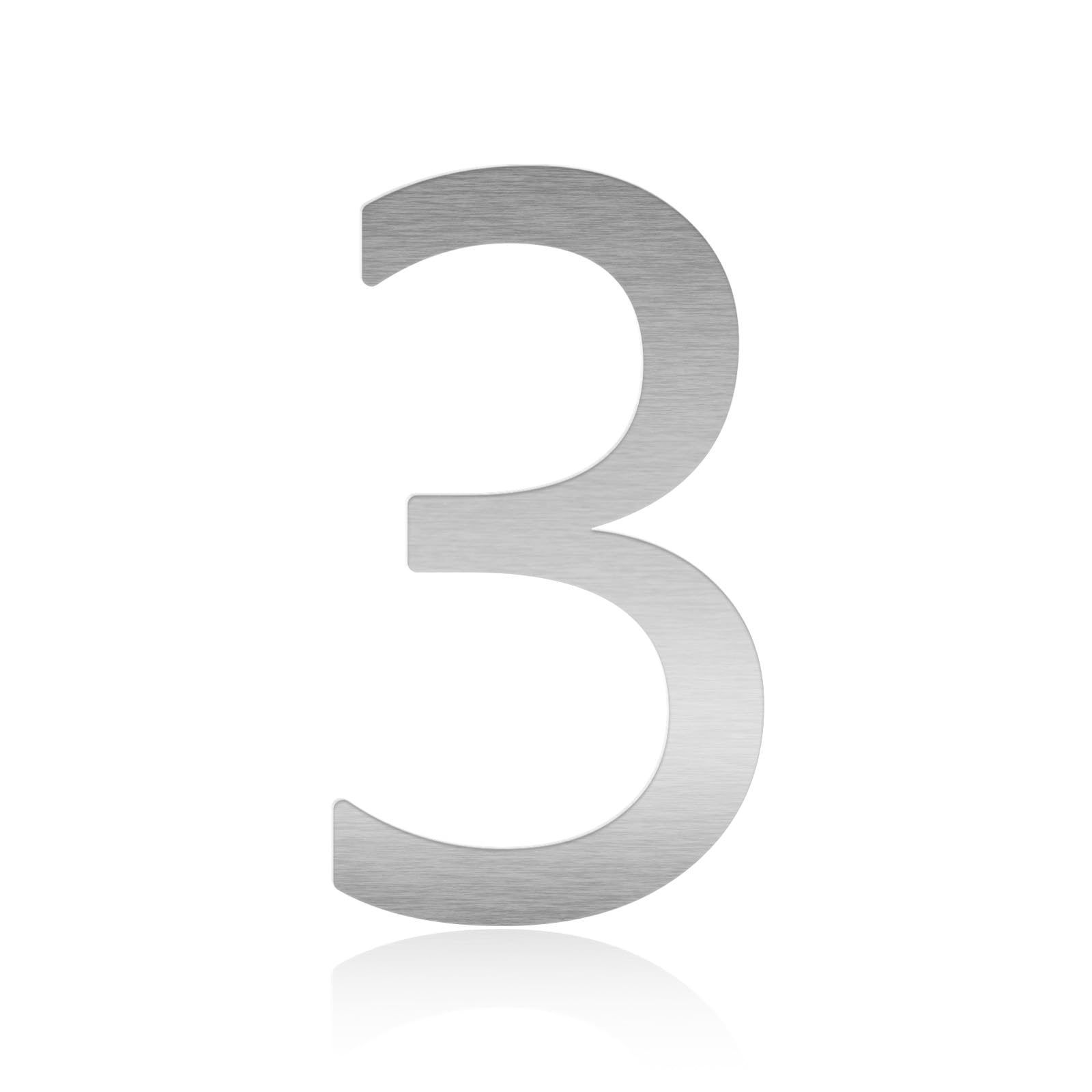 5 Inch Metal Letters, Silver Stainless Steel House Address Mailbox Numbers, Perfect for Home Address Plaques, Door Signs, Office Labels, Custom DIY Crafts Homemade Projects, and Modern Decor(Number 3)