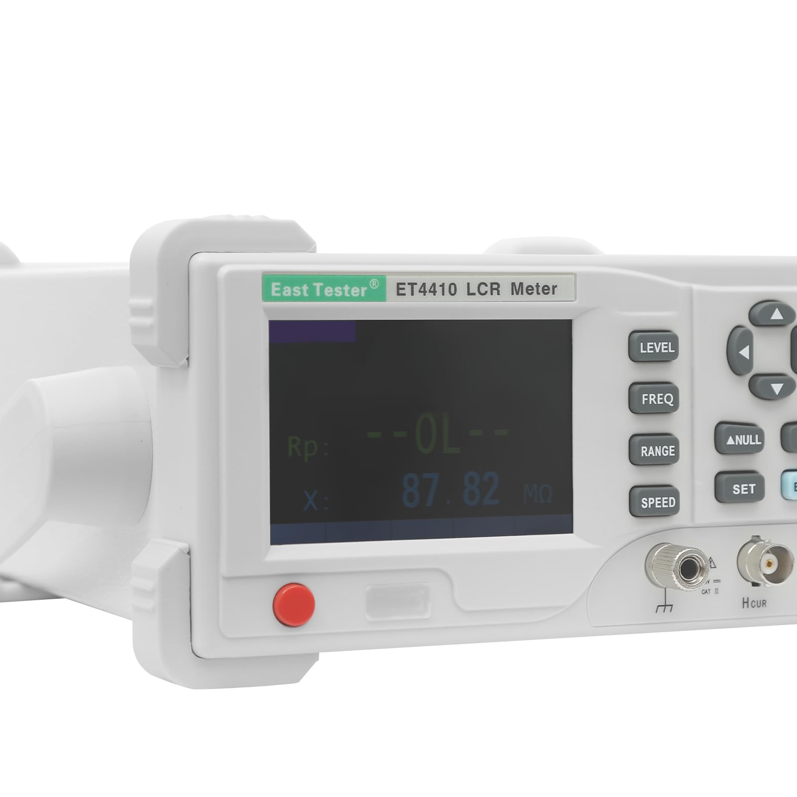 LCR-Messgerät ET4410,Hohe Genauigkeit Tisch-Digital-LCR-Messgerät,LCR-Tester mit Verstellbare Halterung TestklemmenLanges NetzkabelKlares LCD-Display,Hohe Effizienz Professionelle Testausrüstung