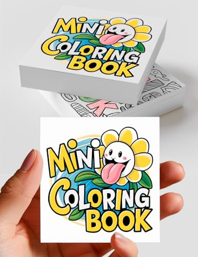 2-Pack 100 pages Pocket Size Mini Coloring Books Small Travel Size Funny and Cute 3” x 3”