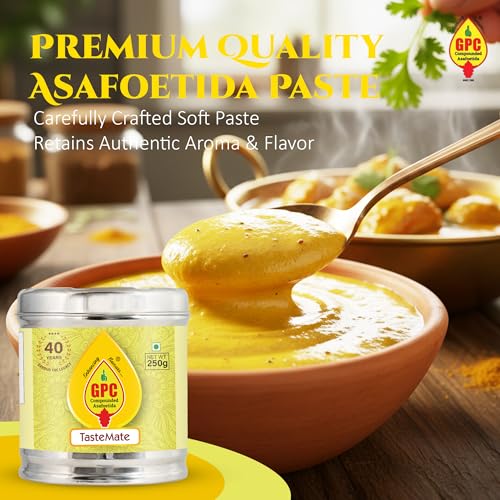 Image of GPC Tastemate Hing Paste 250g - Pack of 3| Soft Compounded Asafoetida in Stainless Steel Container | Digestive Indian Spice for Daily Cooking | Boosts Flavour, Rich Aroma, Antioxidant-Rich