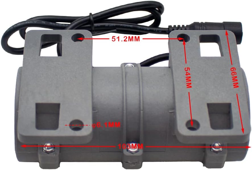 3650 Vibration Motor- DC 12V/24V Motor 3800RPM Big Power Electric Massage Bed Industry Vibrator Sieve Vibration Motor 10W (12V Motor)