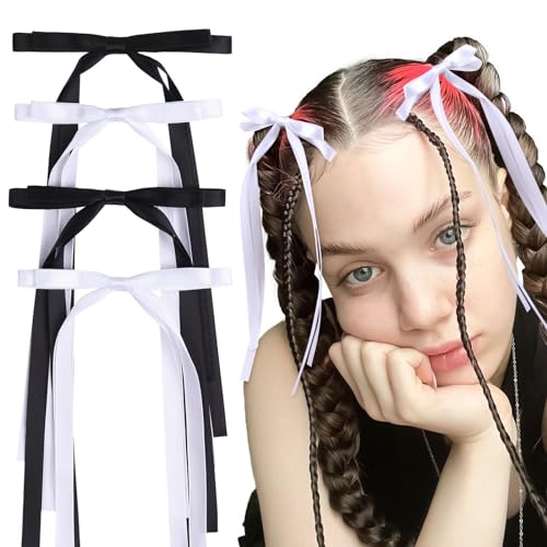 Set de 4 lazos para cabello con clip para mujer y niñas miniatura 1