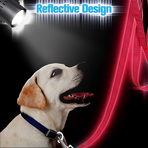 6 Pieces Double Sided Reflective Dog Leash, Nylon Dogs Leashes for Medium and Large Dogs Heavy Duty Padded Handle Dog Leash for Walking, Training, 5 Feet (Classic) - Thumbnail 5
