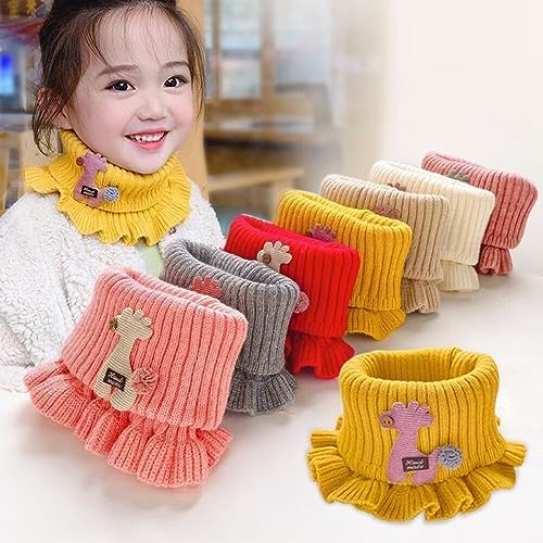Kids Girls Winter Knitted Scarf, 6 Pieces Cute Animal Warm Scarf Neck Warmer for Toddlers Girls2