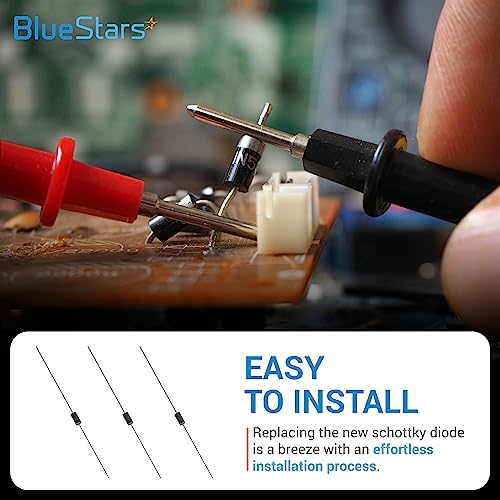 Bluestars 150 PACKS 1A 20 V 1N5817 Schottky Barrier Rectifier Bypass Blocking Diodes 1A 20V thumb #4