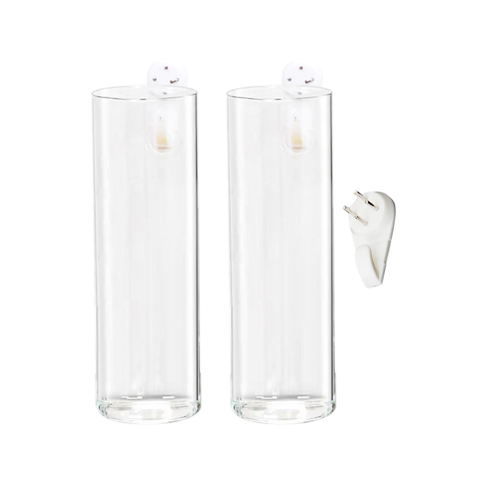MagiDeal 2 uds. Estaciones de propagación de Plantas, Maceta Colgante de Pared de Cristal, Soporte para Plantas de terrario, jarrón de Tubo de Vidrio para