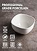 Sweese 111.001 Porcelain Square Bowl Set - 26 Ounce for Cereal, Soup and Fruit - Set of 6, White