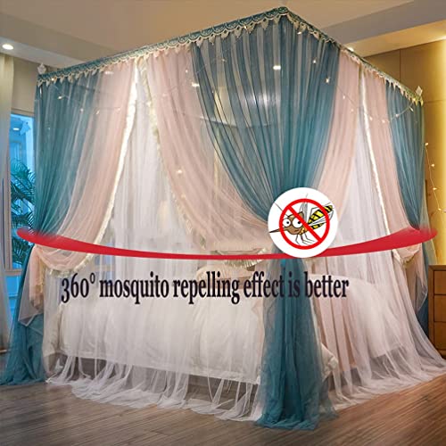 Ciel de lit moustiquaire anti-insecte à franges de dentelle pour nuits sereines