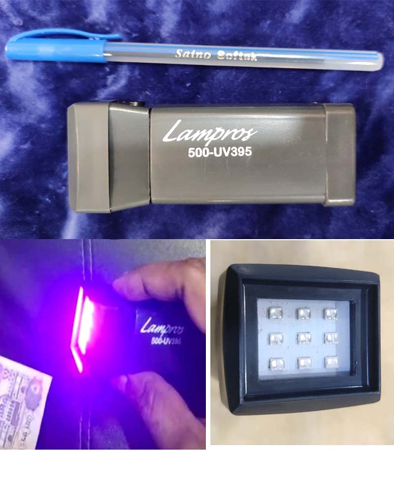 Rechargeable UV Flashlight Ultra Violet Portable Light UV Torch Light (lampros 1200-uv395)