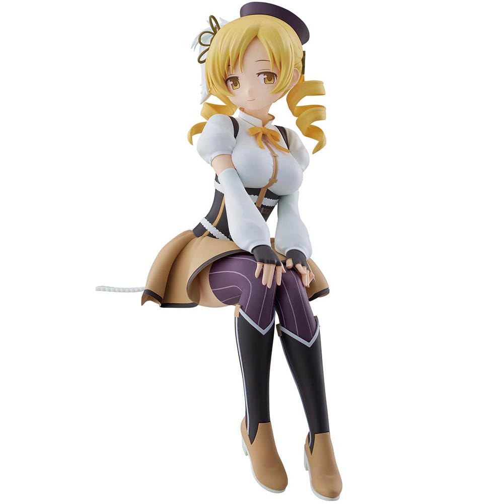Jiumaocleu Tomoe Mami Figure Anime Tomoe Mami Statue Sitting-style Model PVC Cartoon Figurine Anime Gift Collectibles 20CM