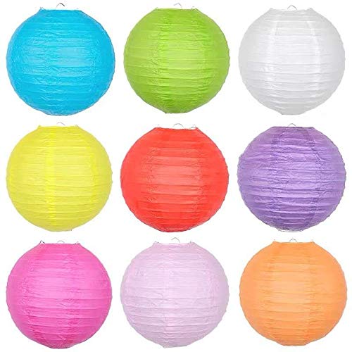 20 PCS Color Paper Lanterns, You can use These Lanterns to Easily Create a Style Festive Atmosphere, Lanterns for Birthday Party Wedding Decoration and Outdoor Events.