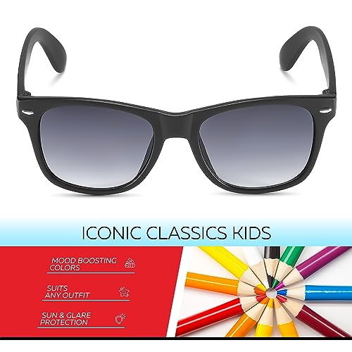 Retro Rewind Kids Sunglasses for Boys Girls Age 3-12 - Shatterproof UV400 Toddler Children Sun Glasses2
