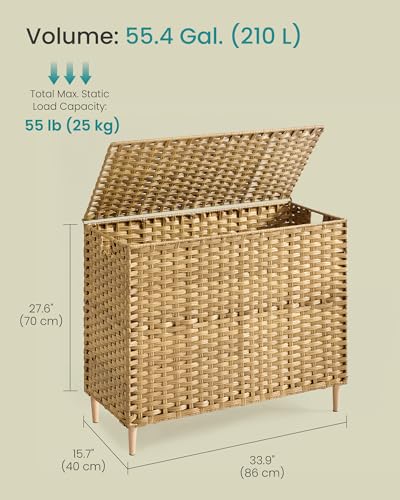 SONGMICS-4-Section-Laundry-Hamper-with-Lid-554-Gal-210L-PE-Rattan-Laundry-Basket-with-Removable-Washable-Liners-for-Bedroom-Living-Room-Goose-Yellow-ULCB224YE01