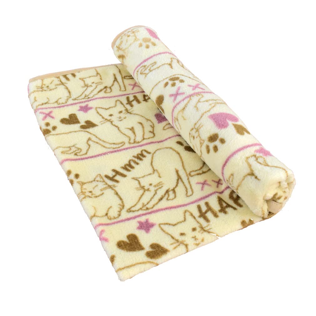 Amazon Storepocket ひざ掛け ブランケット 約70cm 100cm かわいい 洗える おしゃれ 猫柄 イエロー ふわふわ 暖かい 防寒 膝掛け あったか フランネル 3way ポンチョ ボレロ オフィス 職場 在宅 勤務 ひざ掛け ハーフケット オンライン通販